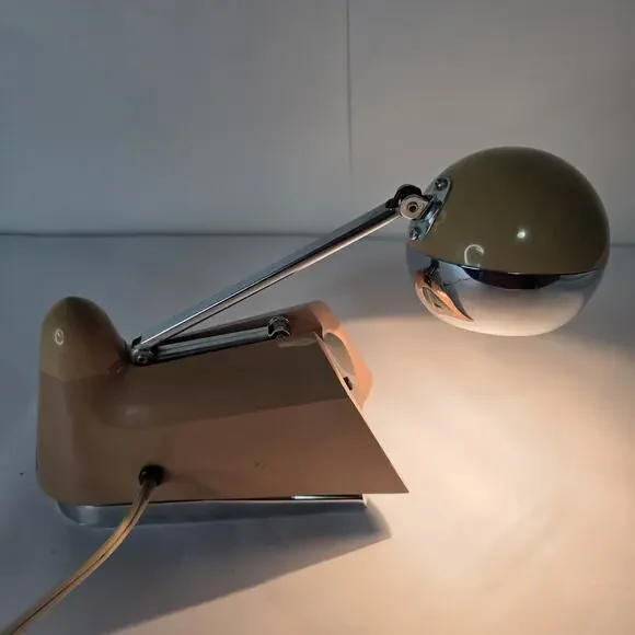 Hamilton Atomic Telescoping Orb Eyeball Desk Lamp 1960’s Mid Century Modern Work - Picture 5 of 16